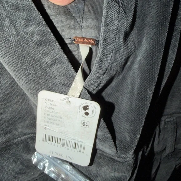 Free People Vintage Black Wide-Leg Jumpsuit - Picture 2 of 3